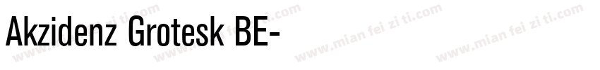 Akzidenz Grotesk BE字体转换